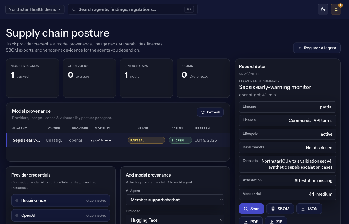 CycloneDX AI SBOM with live vulnerability scan