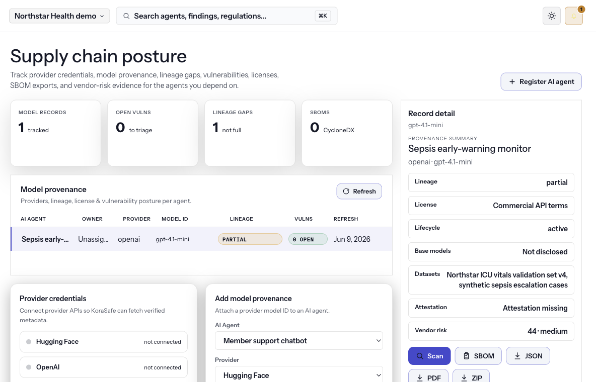 CycloneDX AI SBOM with live vulnerability scan